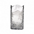 Waterford Crystal Mount Fuji Engraved 12" Oval Vase